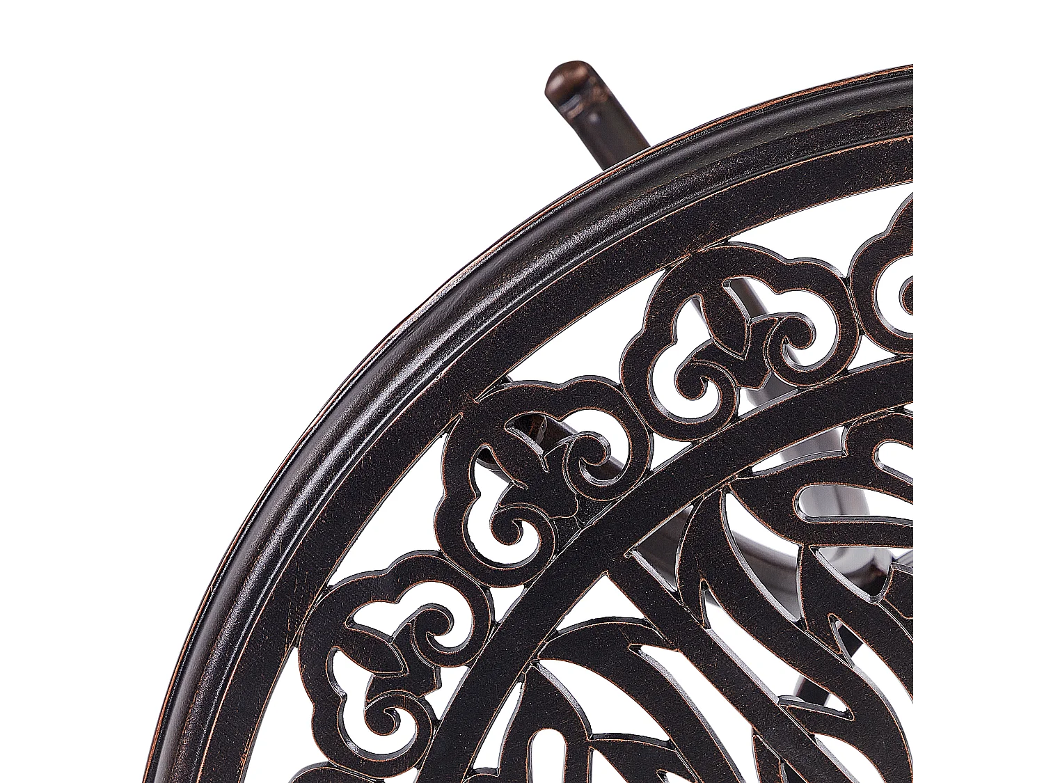 Stolik bistro ANDALO 68 cm 68 cm Metal Brązowy