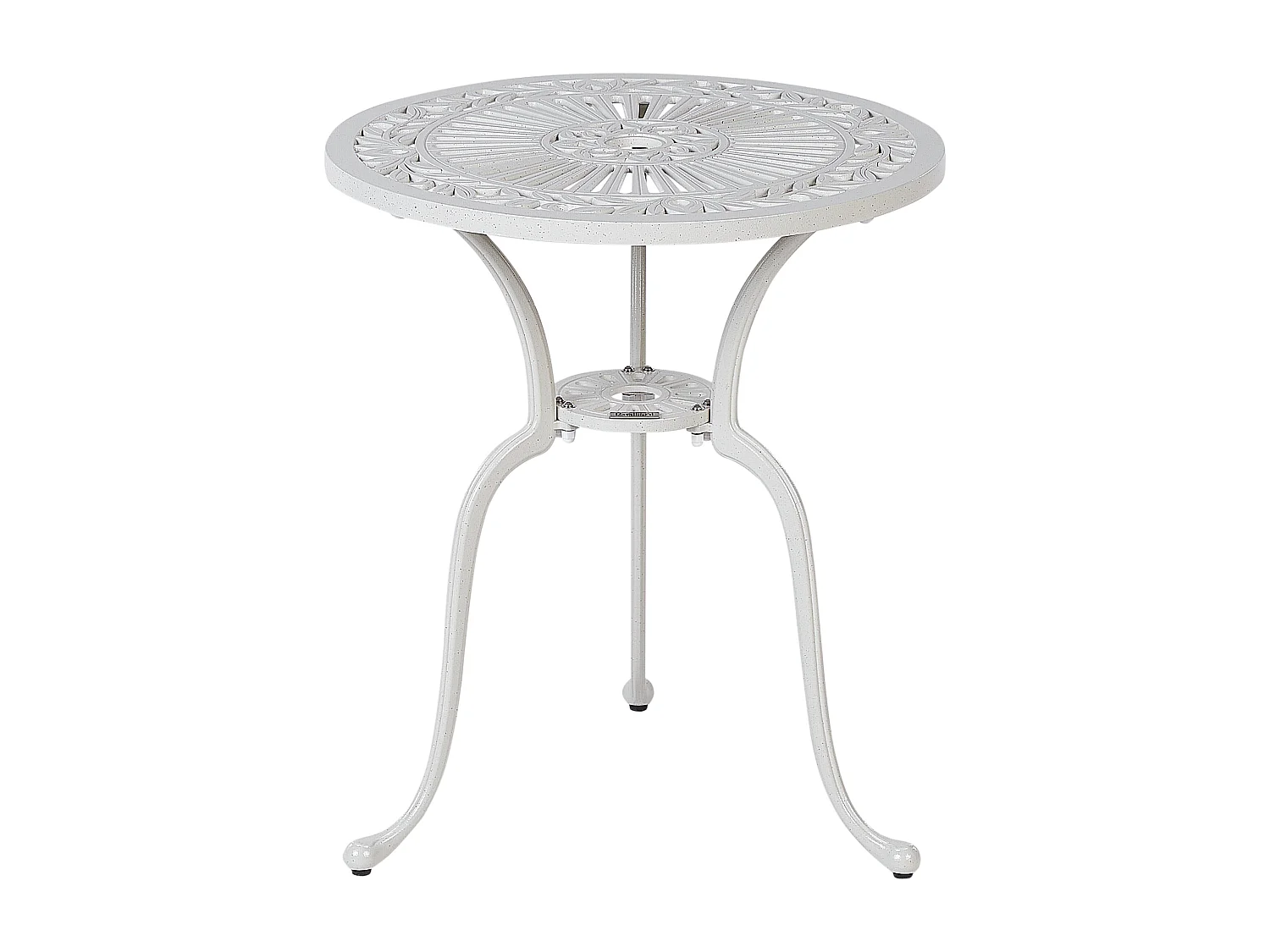Table bistrot DASCIO 61 cm 61 cm Métal Blanc cassé