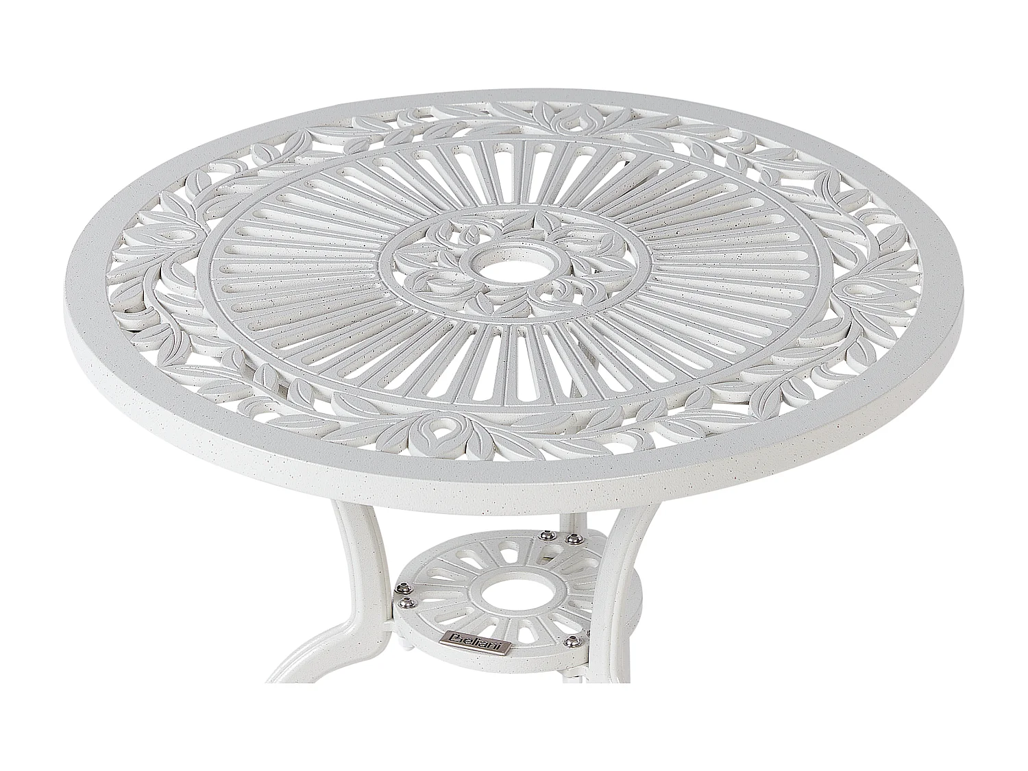 Table bistrot DASCIO 61 cm 61 cm Métal Blanc cassé