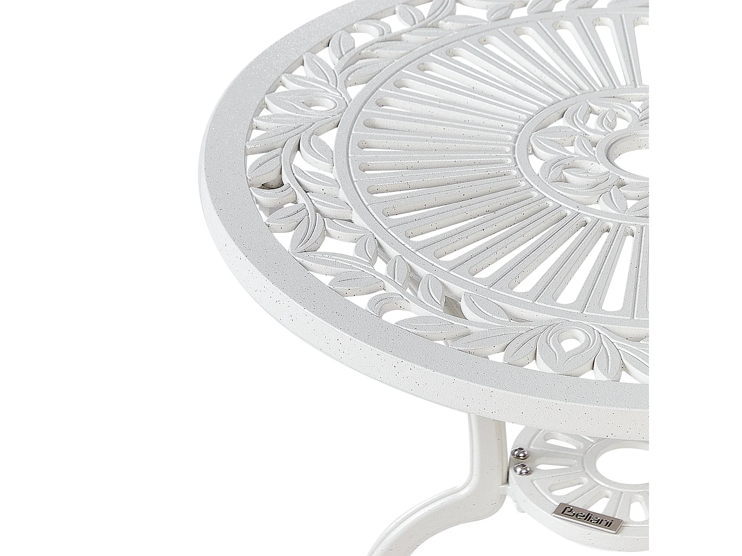 Table bistrot DASCIO 61 cm 61 cm Métal Blanc cassé