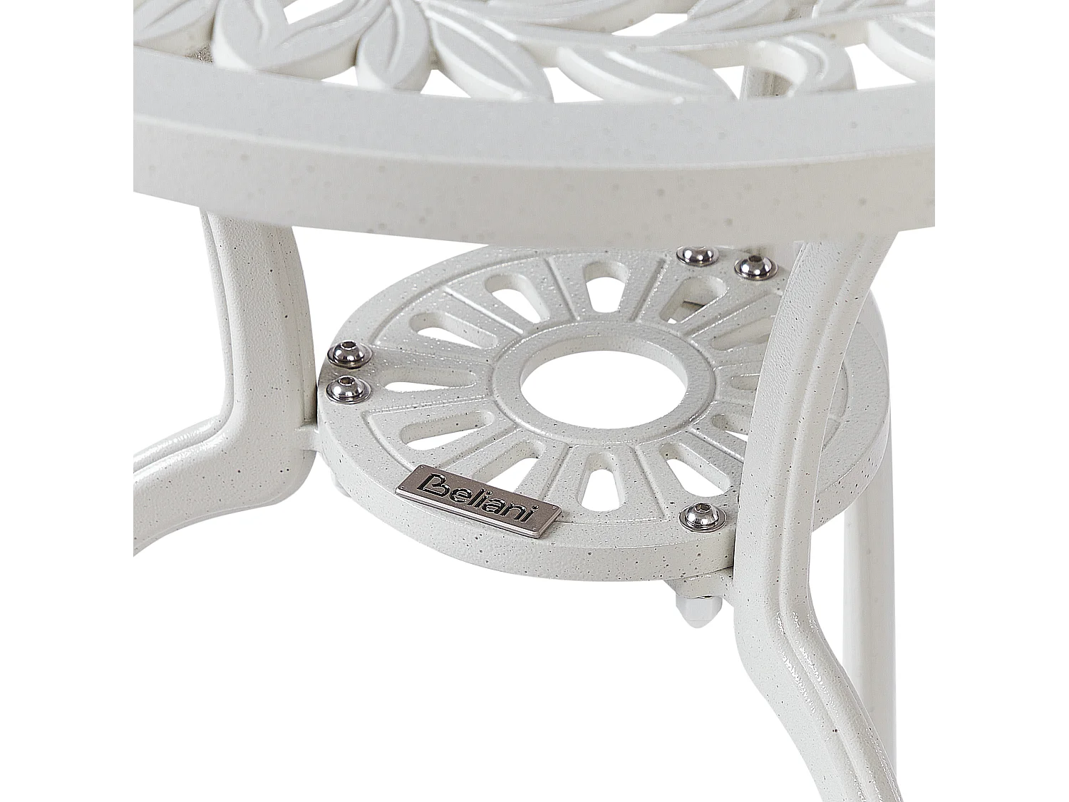 Table bistrot DASCIO 61 cm 61 cm Métal Blanc cassé