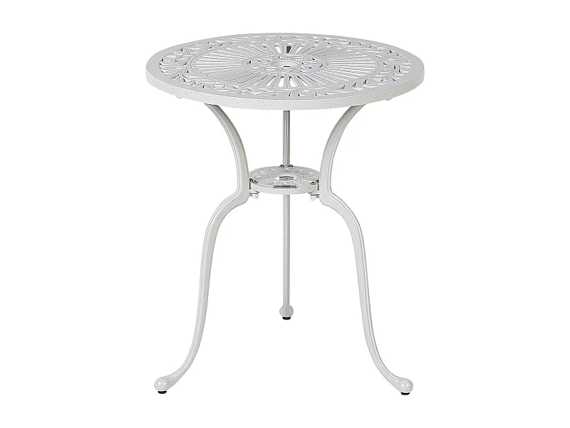 Table bistrot DASCIO 61 cm 61 cm Métal Blanc cassé
