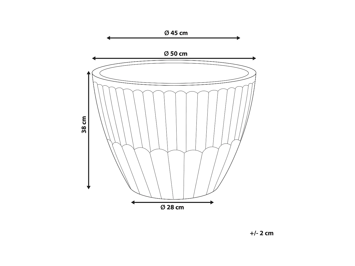 Cache-pot NYSSA 50 cm Vert
