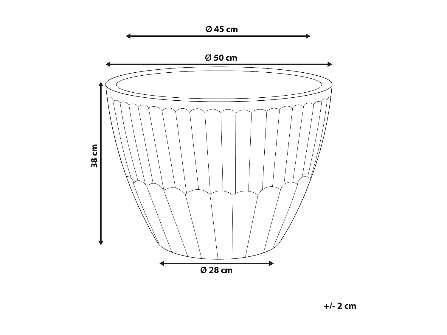 Vaso NYSSA Cerâmica 50 cm Verde