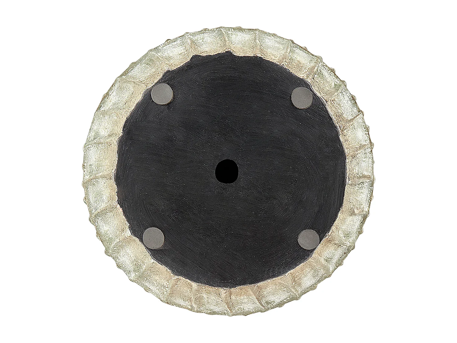 Blumentopf Terrakotta rund grün 50 x 50 cm mit Loch rustikal 38 cm hoch Nyssa
