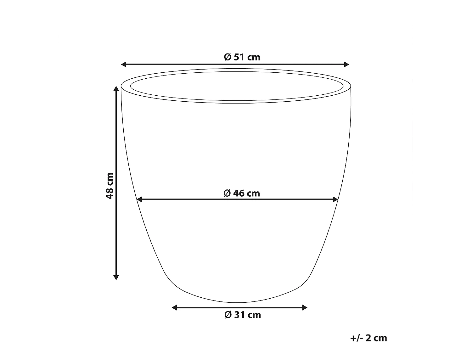 Cache-pot NERTERA Céramique 51 cm Vert
