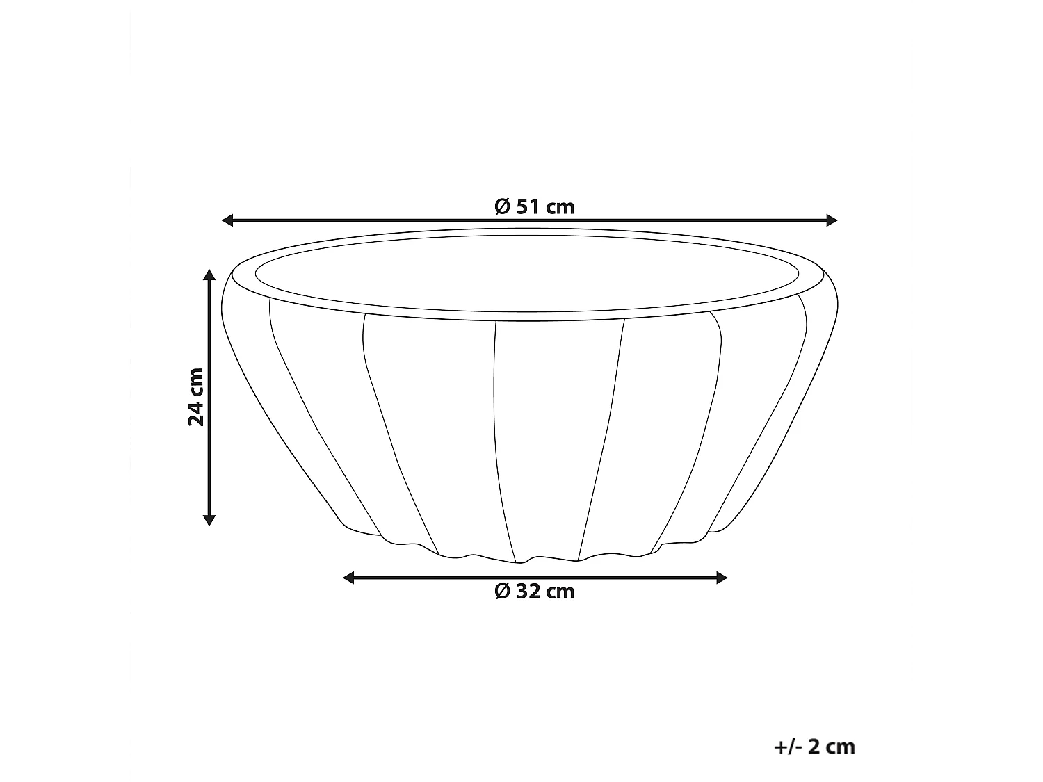 Cache-pot OSTRYA 51 cm Bleu