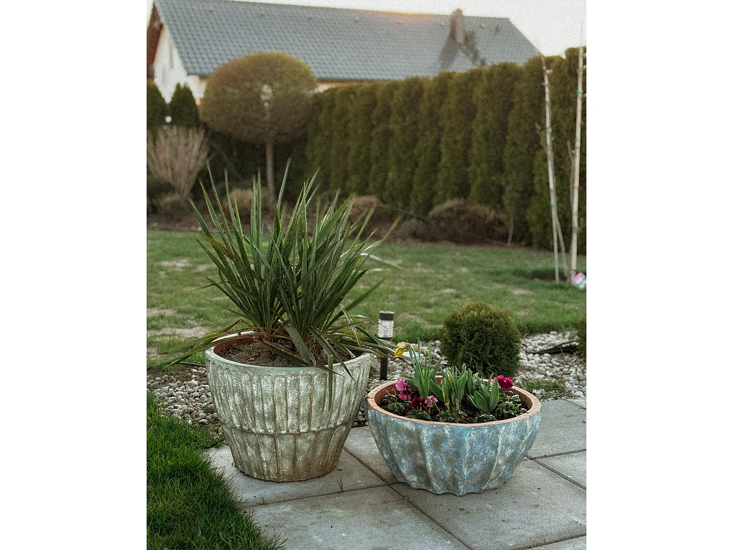 Blumenkübel OSTRYA Keramik 51 cm Blau