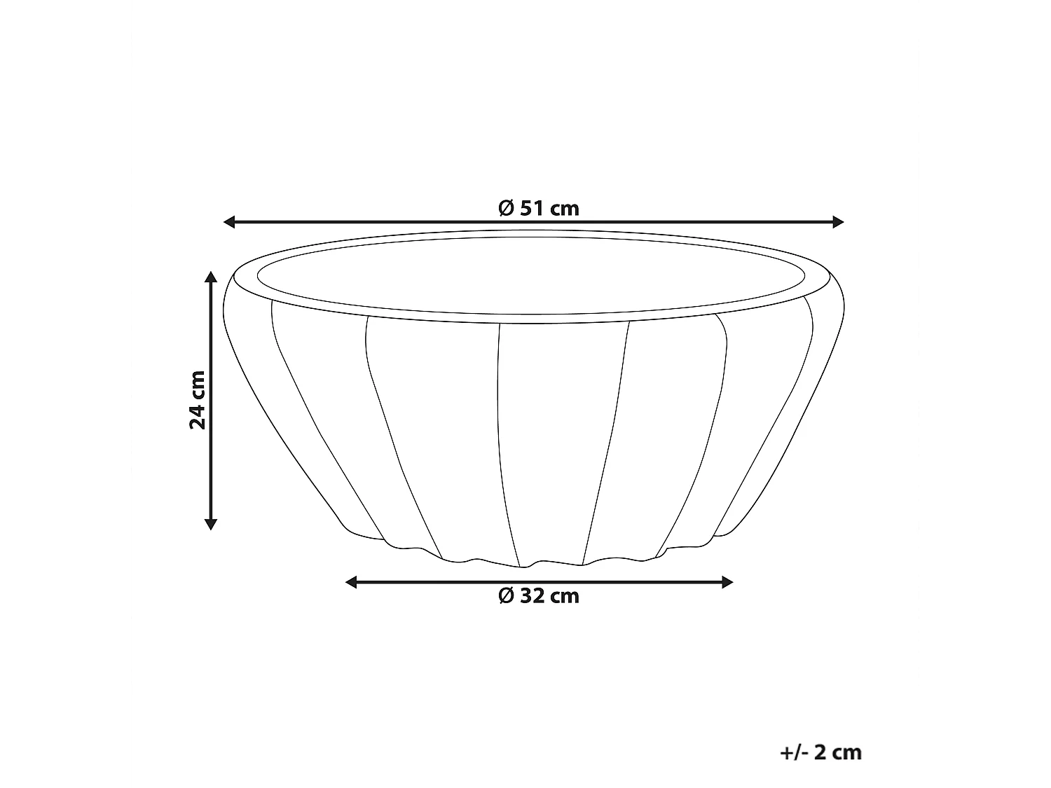 Vaso per piante OSTRYA Ceramica 51 cm Blu