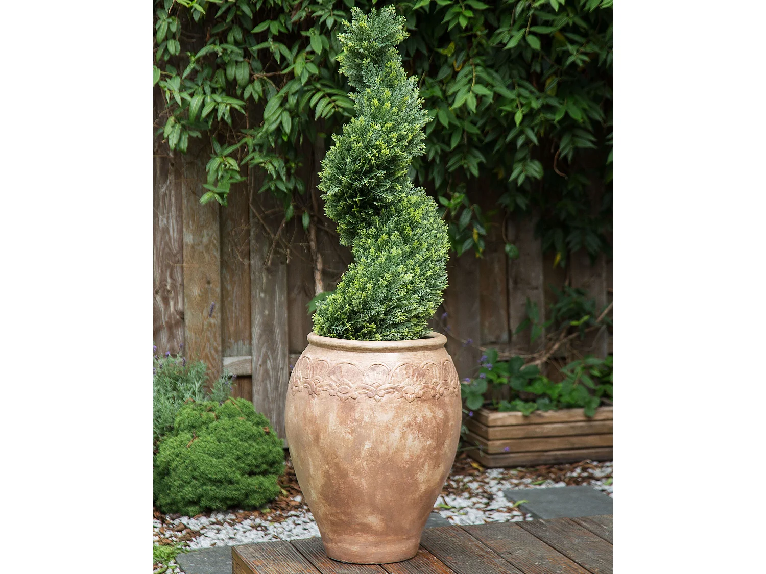 Cache-pot PYRUS Céramique 48 cm Marron