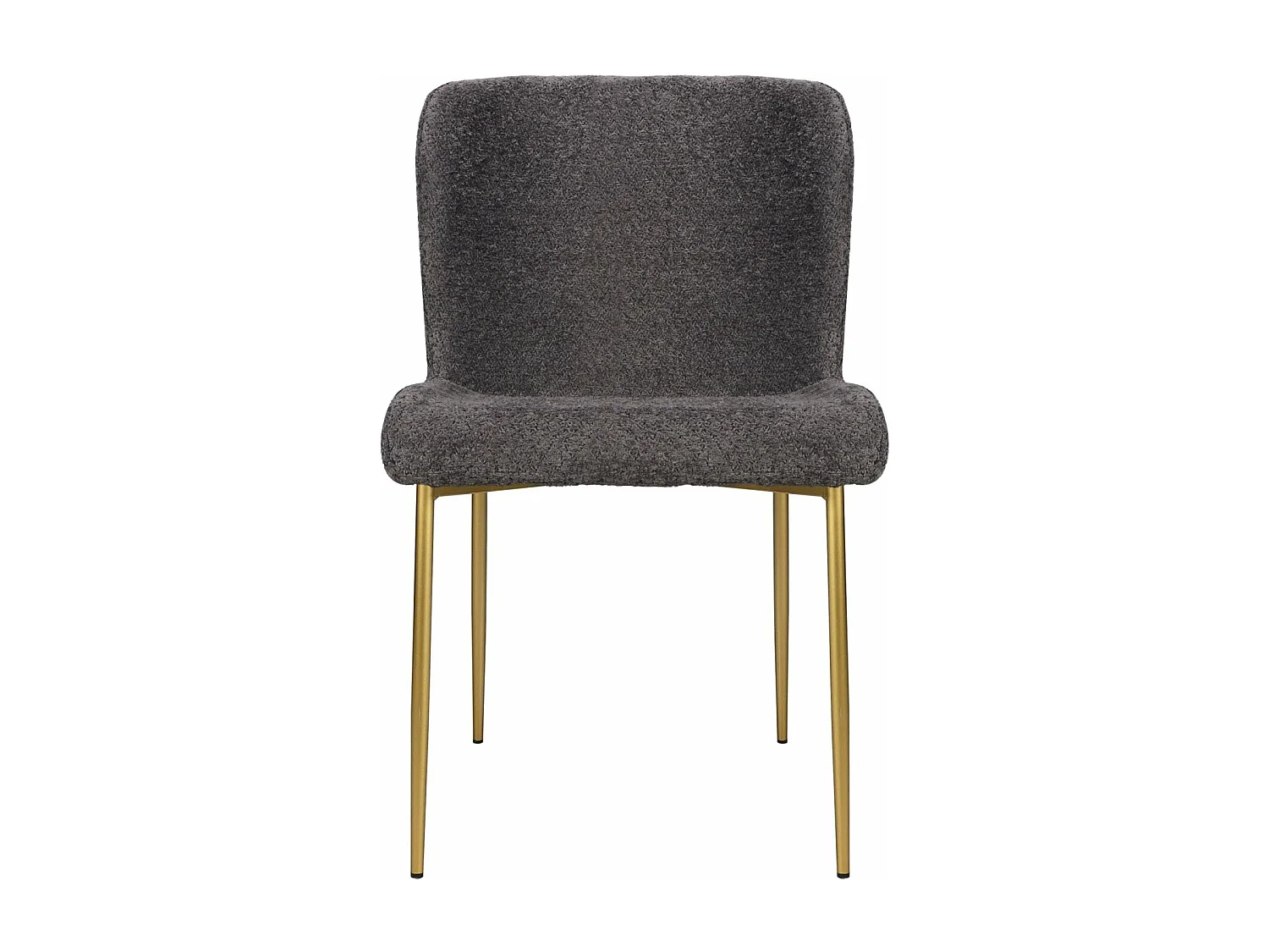 Chaise - en bouclette gris - pieds en métal doré - NEUL