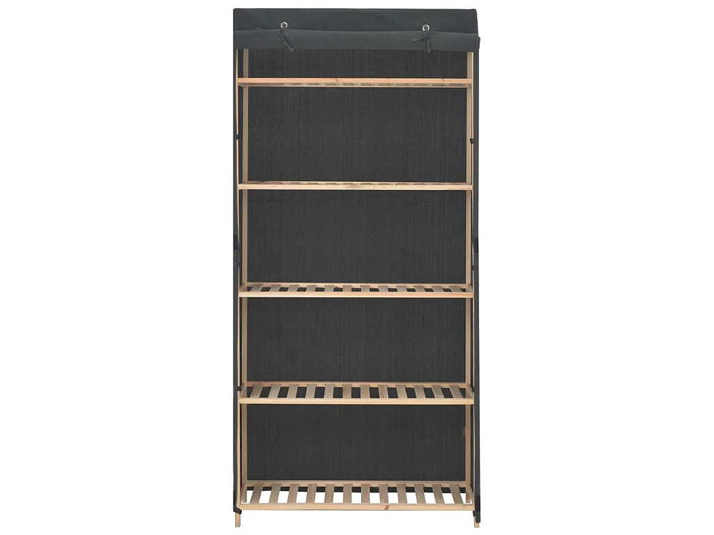 Kleiderschrank Grau 79 x 40 x 170 cm Stoff