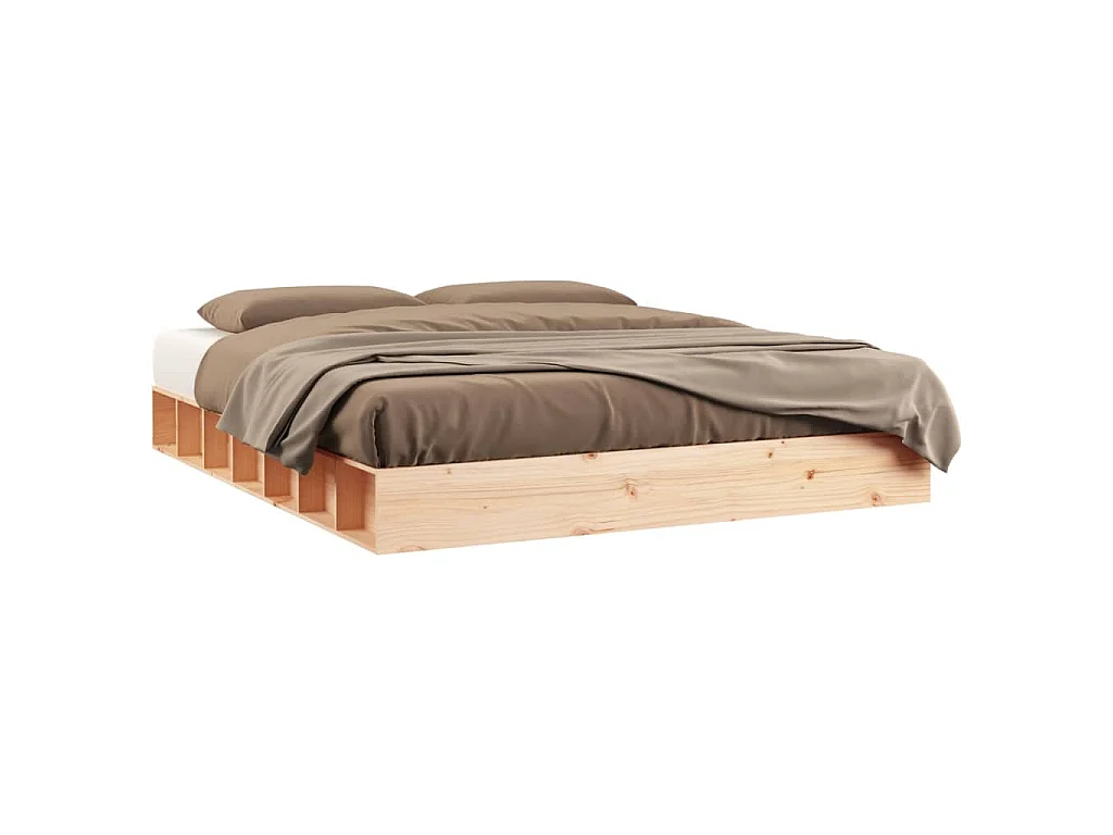 Cadre de lit sans matelas 200x200 cm bois massif