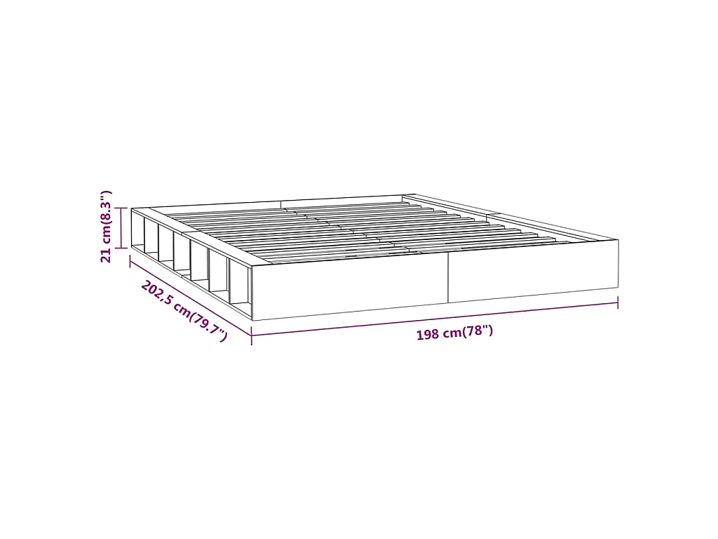Massivholzbett Weiß 180x200 cm