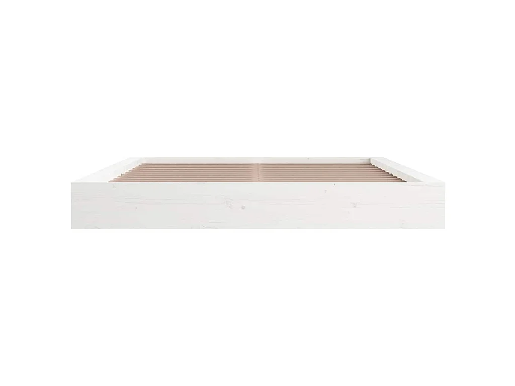 Cadre de lit sans matelas blanc 180x200 cm bois massif
