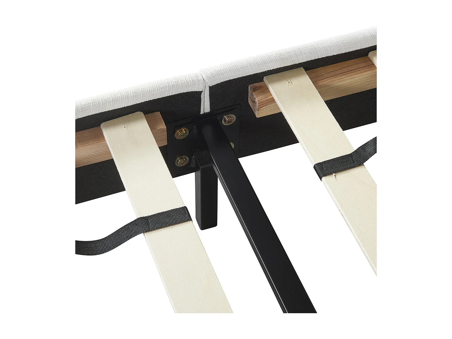 Letto singolo imbottito per bambini 90x200cm, struttura in tessuto di lino, con graziosa testiera, pediera e rete a doghe bianca