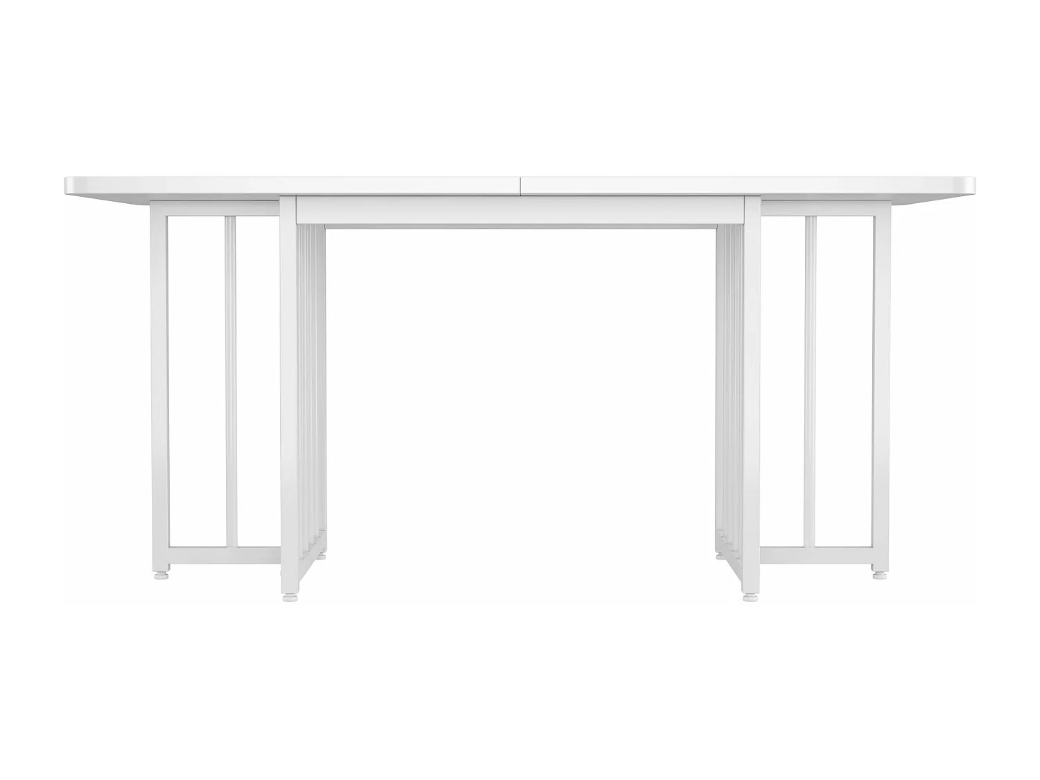 Table à manger moderne 4 à 6 couverts - 158 x 76 x 75 cm - Panneau de particules - Blanc