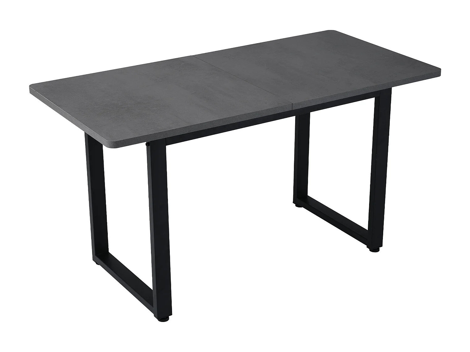 Rechthoekige eettafel voor 4 tot 6 couverts - L140xB70xH75cm - Spaanplaat - Grijs