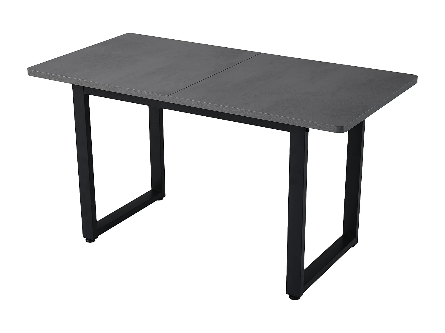 Rechthoekige eettafel voor 4 tot 6 couverts - L140xB70xH75cm - Spaanplaat - Grijs