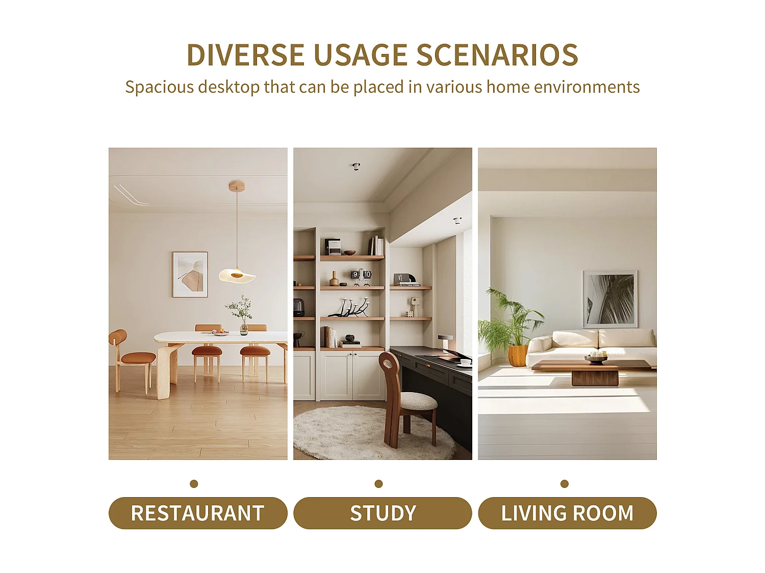 Rechthoekige eettafel voor 4 tot 6 couverts - 119 x 70 x 75 cm - MDF hout + metaal - Marmerpatroon - Wit + zwart