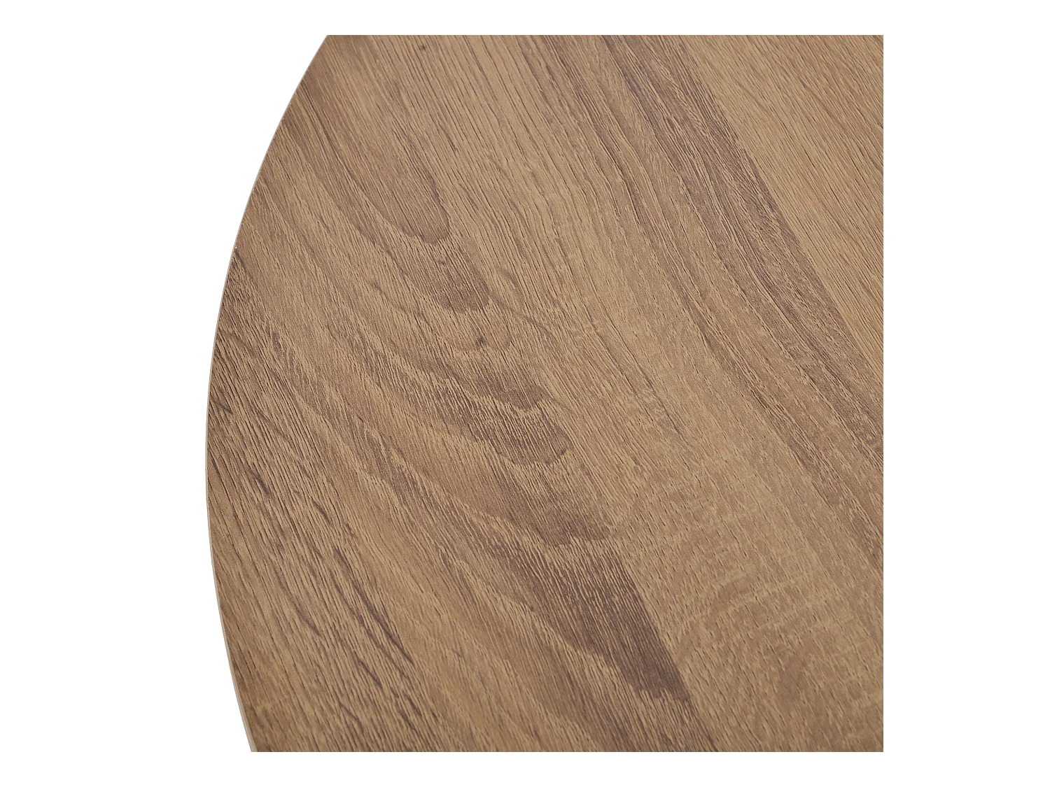 Set van 2 in elkaar passende salontafels, bijzettafel - MDF-hout en metalen poten - eikenkleur