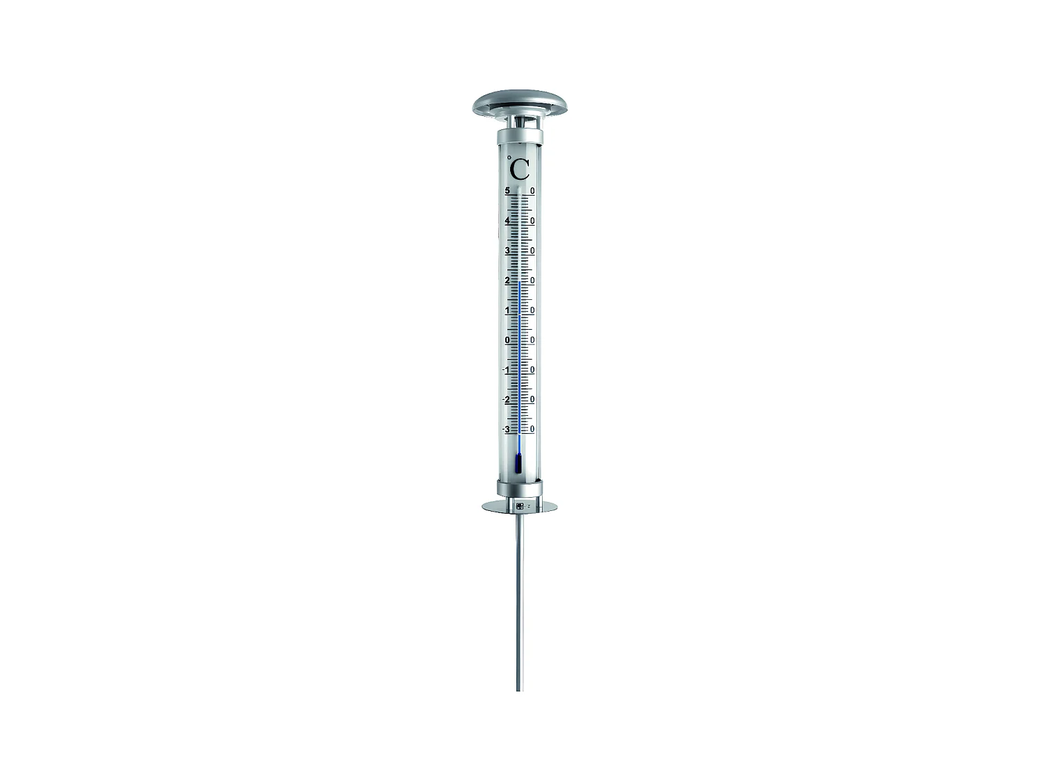Thermomètre géant de jardin led solaire