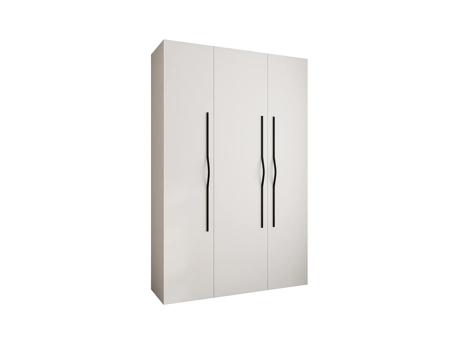 Armoire à portes battantes Como 2 245,5/160/50 3 portes (blanc/noir)