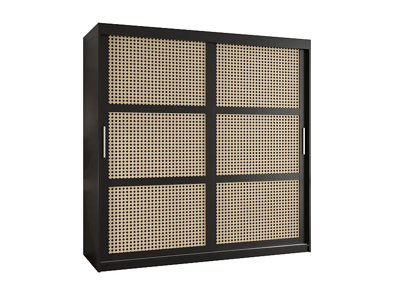 ARMOIRE PLECIONKA À PORTES COULISSANTES 200/180/62 2 Portes (negro)