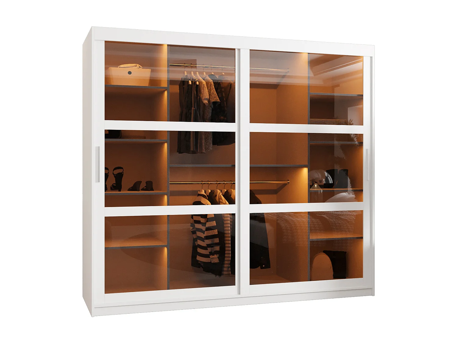 ARMOIRE DOME À PORTES COULISSANTES 200/200/62 2 Portes (blanc)