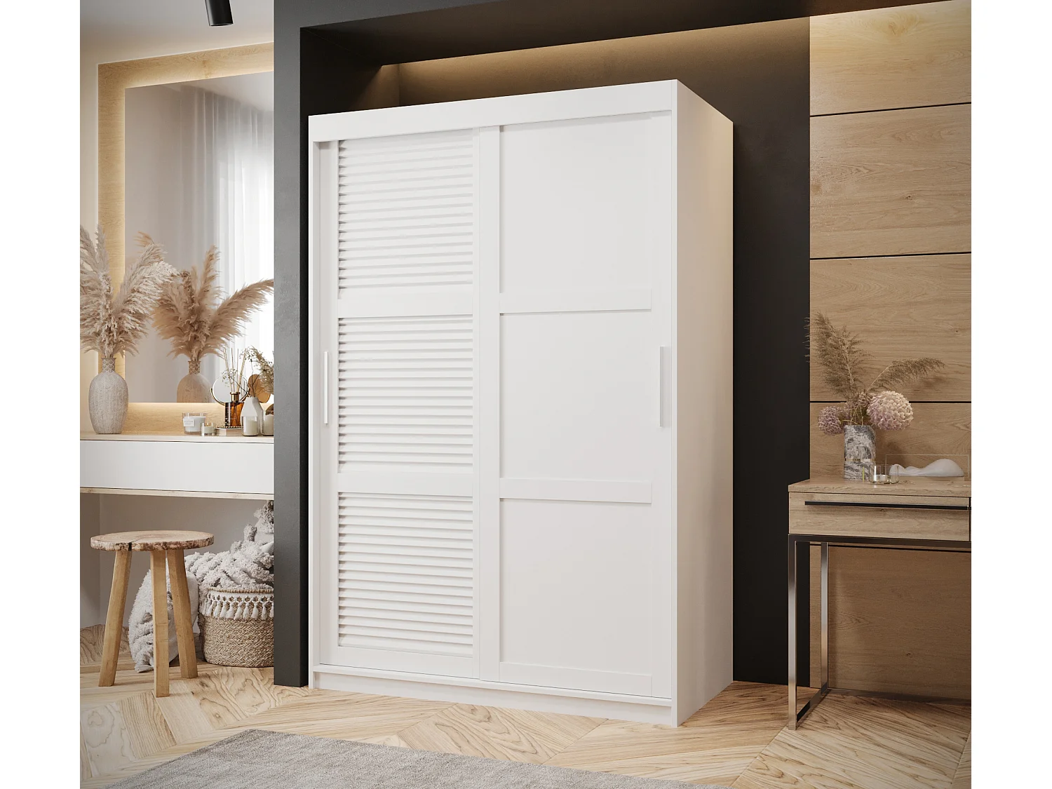 ARMOIRE ZALUZJA 3 À PORTES COULISSANTES 200/120/62 2 Portes (blanc)