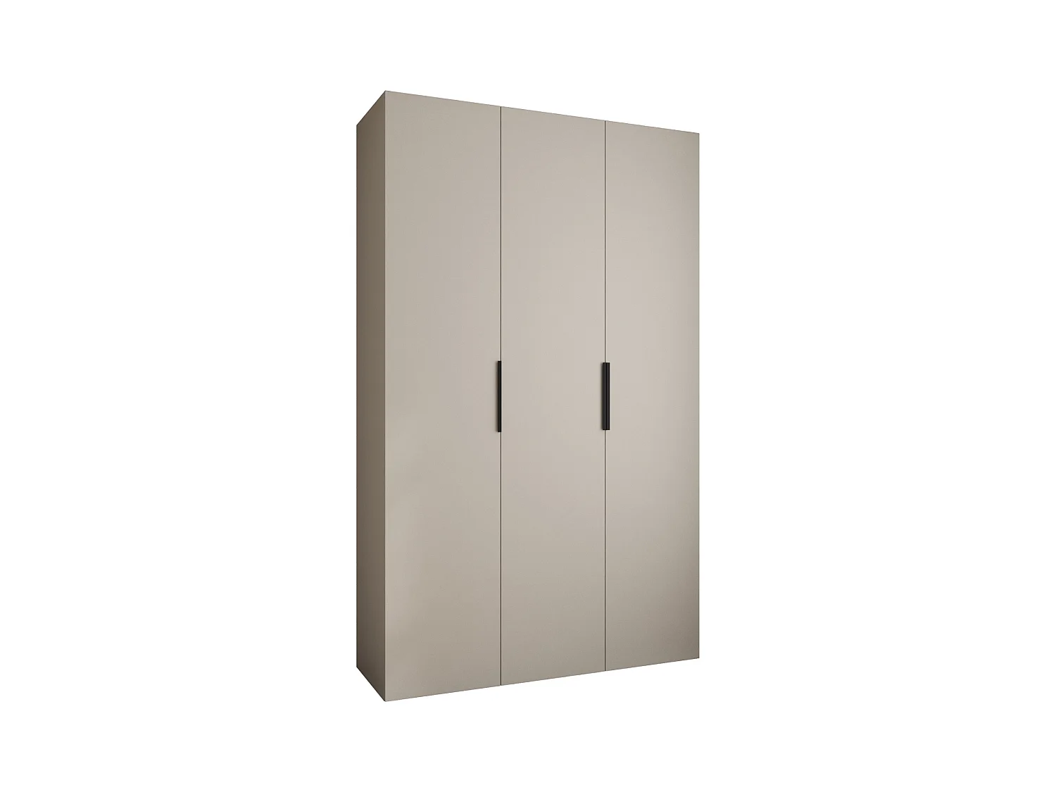 Drehtürenschrank Como 4 245,5/150/50 3-türig (Kaschmir/Schwarz)