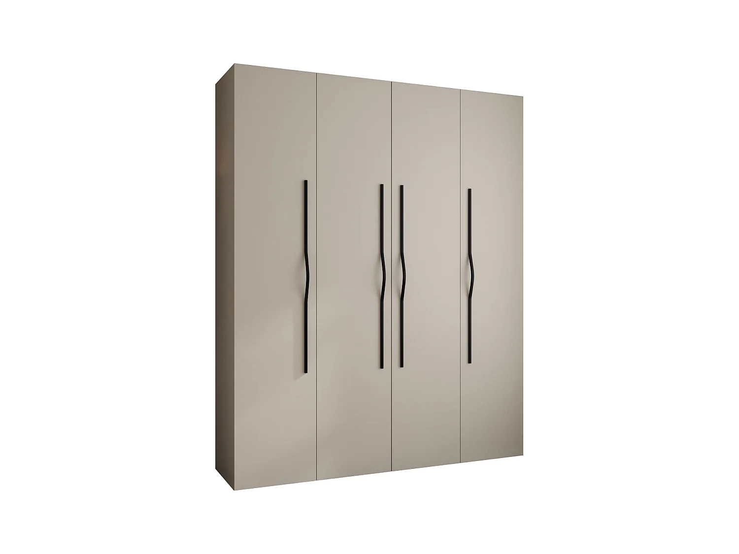 Armoire à portes battantes Como 2 245,5/200/40 4 portes (cachemire/noir)