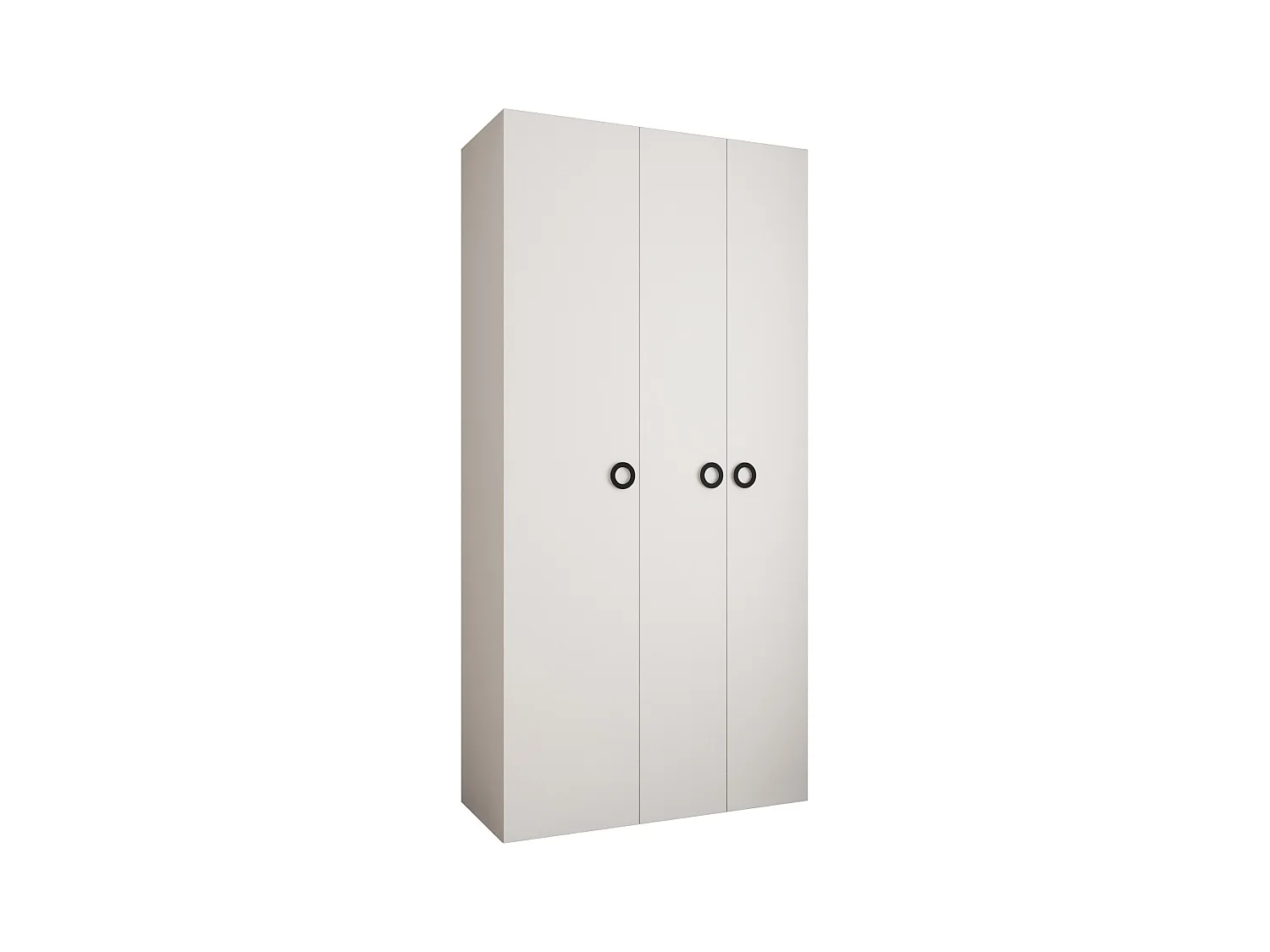 Armoire à portes battantes Como 1 245,5/120/40 3 portes (blanc/noir)