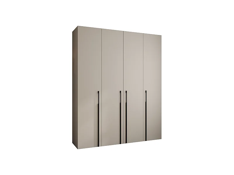 Drehtürenschrank Como 3 245,5/200/50 4-türig (Kaschmir/Schwarz)
