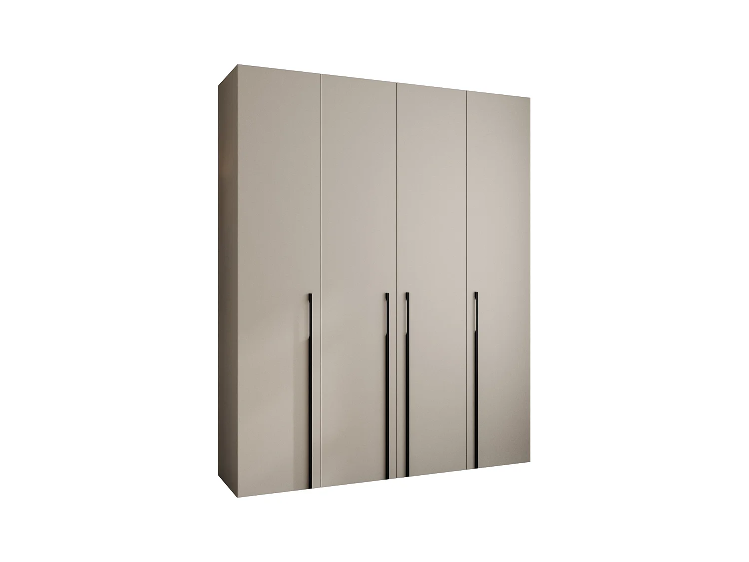 Armoire à portes battantes Como 3 245,5/200/50 4 portes (cachemire/noir)