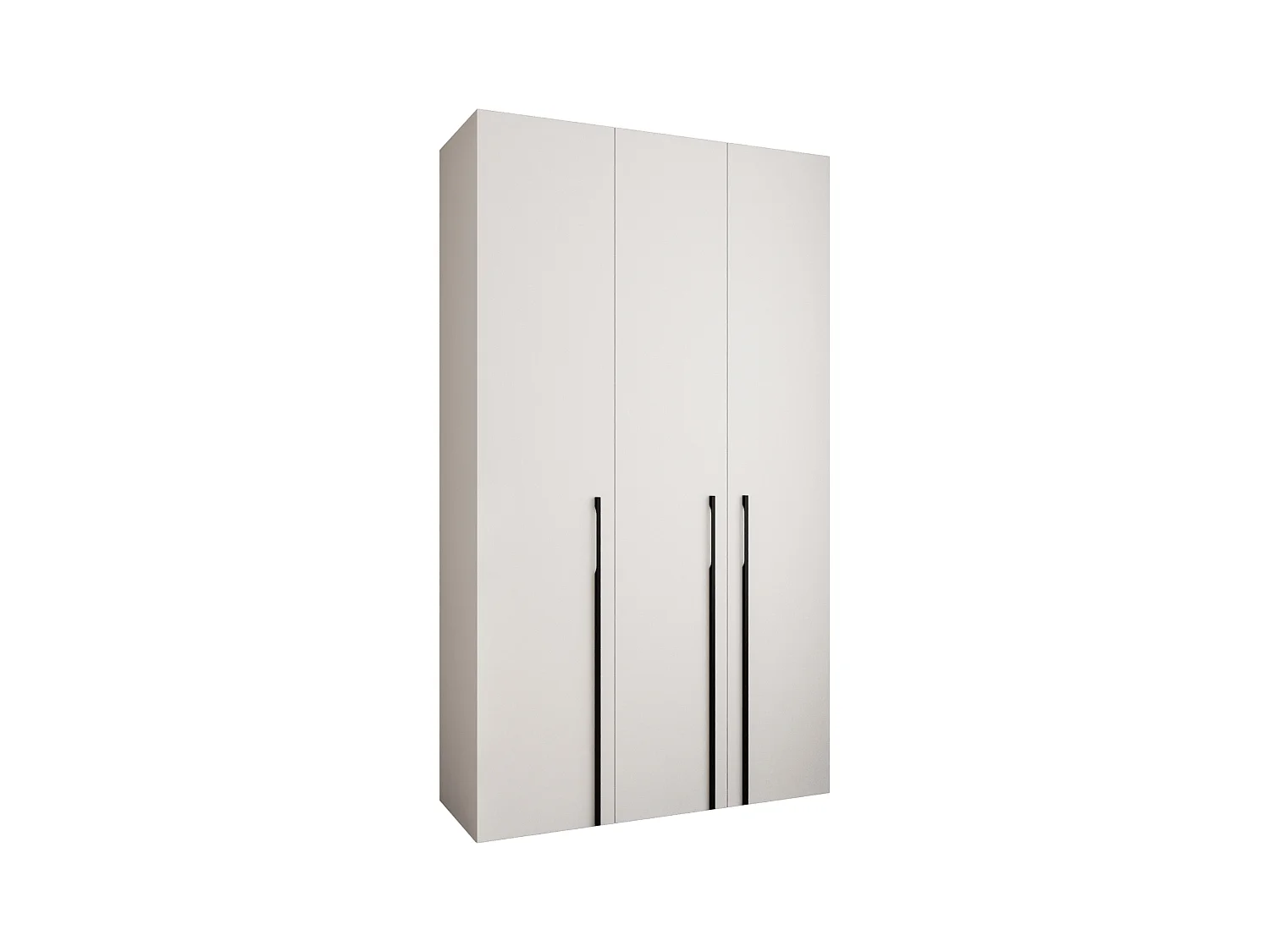 Armoire à portes battantes Como 3 245,5/140/40 3 portes (blanc/noir)