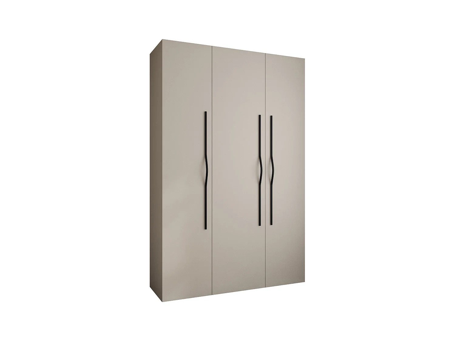 Armoire à portes battantes Como 2 245,5/160/40 3 portes (cachemire/noir)