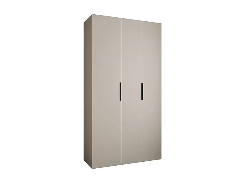 Drehtürenschrank Como 4 245,5/130/40 3-türig (Kaschmir/Schwarz)