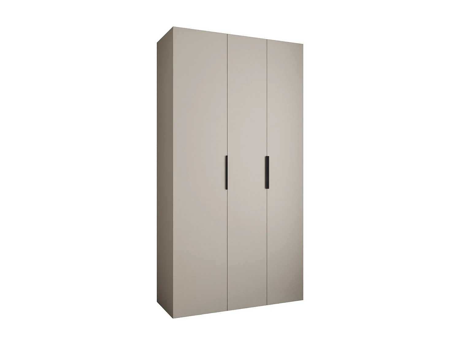 Armadio Como 4 a ante battenti 245,5/130/40 3 porte (cashmere/nero)