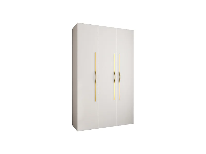 Drehtürenschrank Como 2 245,5/150/50 3-türig (Weiß/Gold)