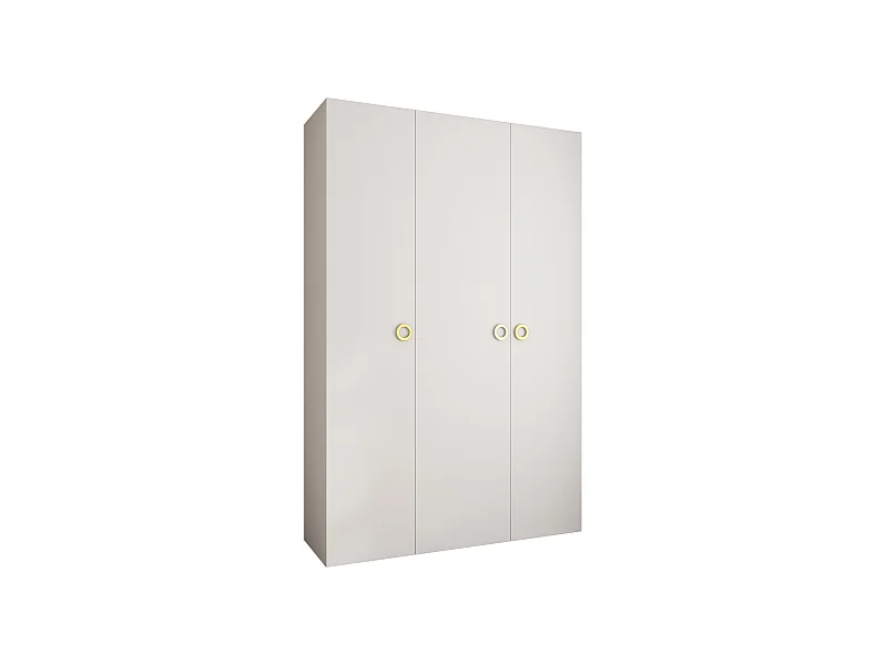 Drehtürenschrank Como 1 245,5/160/40 3-türig (Weiß/Gold)