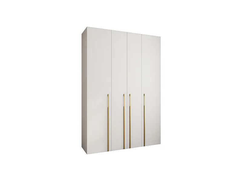 Armoire à portes battantes Como 3 245,5/170/40 4 portes (blanc/or)