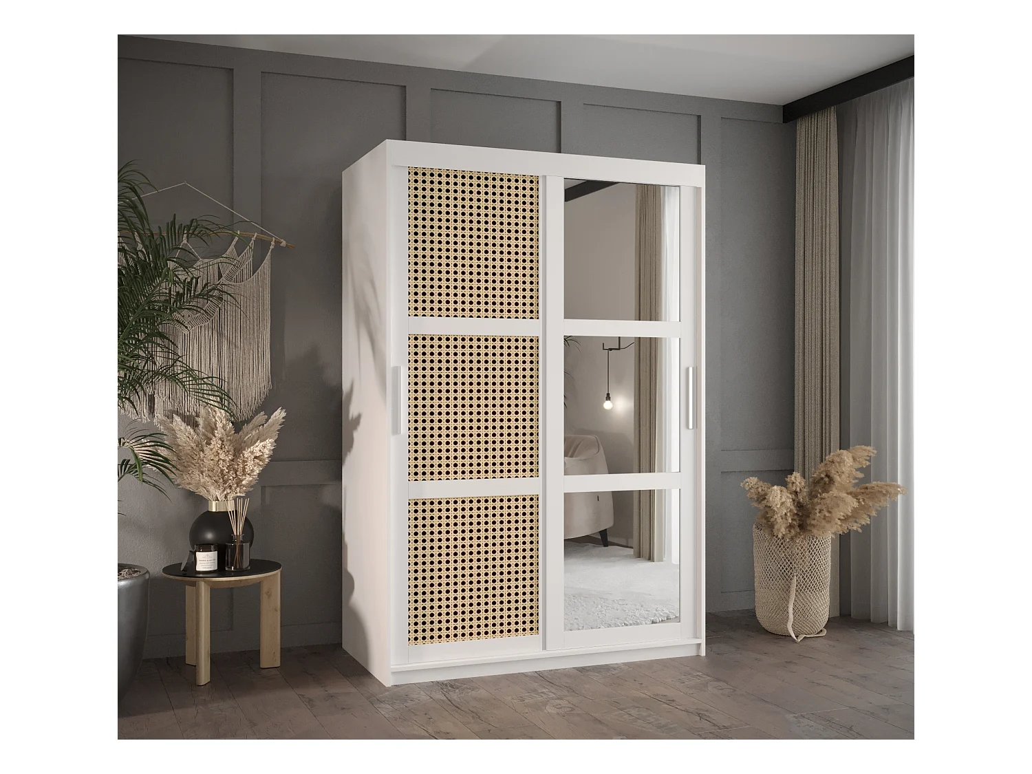 PLECIONKA 2 KLEDINGKAST MET SCHUIFDEUREN 200/120/62 2 deuren (wit)