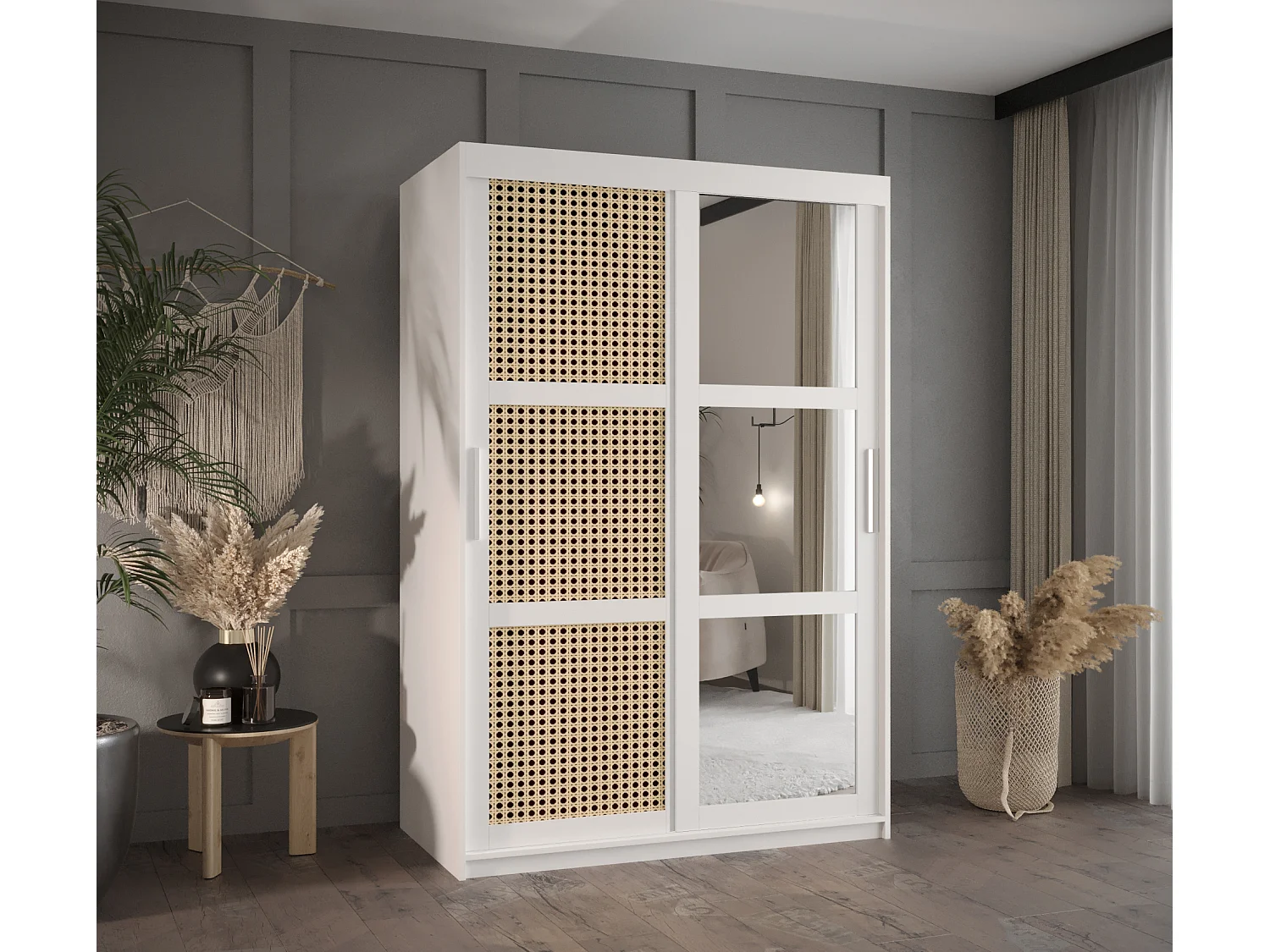 ARMOIRE PLECIONKA 2 À PORTES COULISSANTES 200/120/62 2 Portes (blanc)