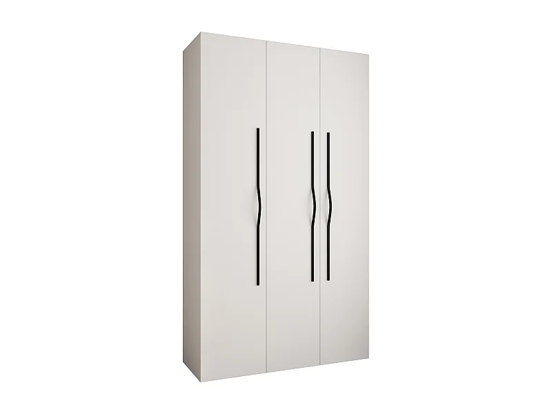 Armadio Como 2 a ante battenti 245,5/140/50 3 porte (bianco/nero)