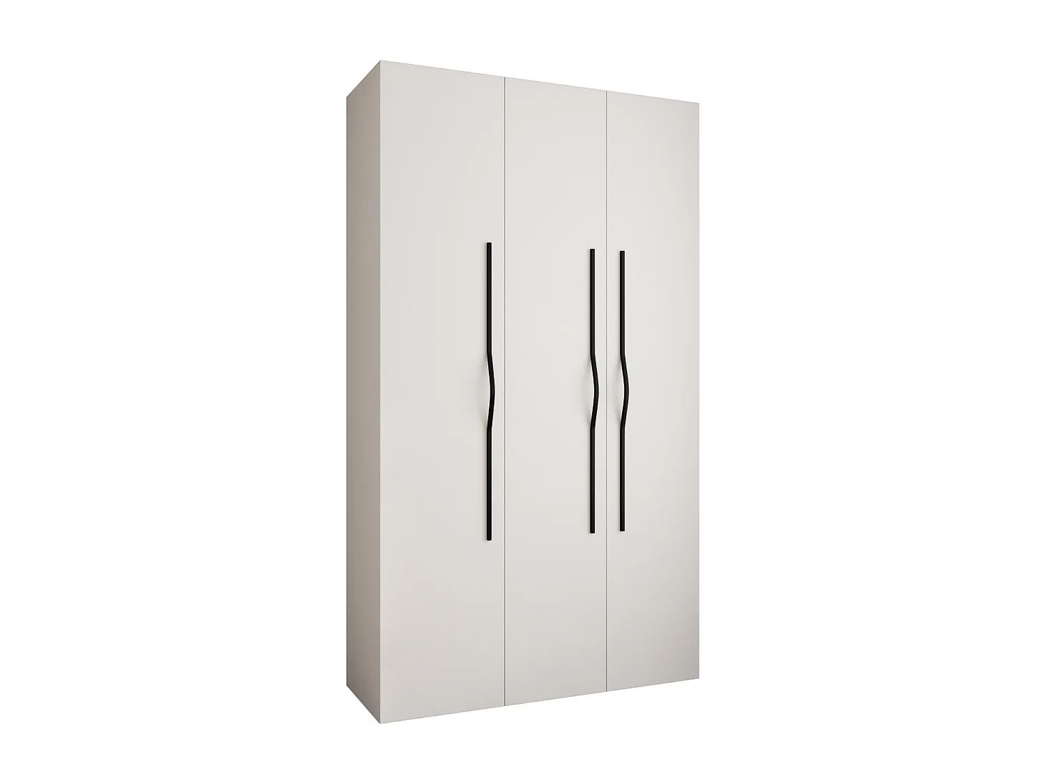 Armoire à portes battantes Como 2 245,5/140/50 3 portes (blanc/noir)