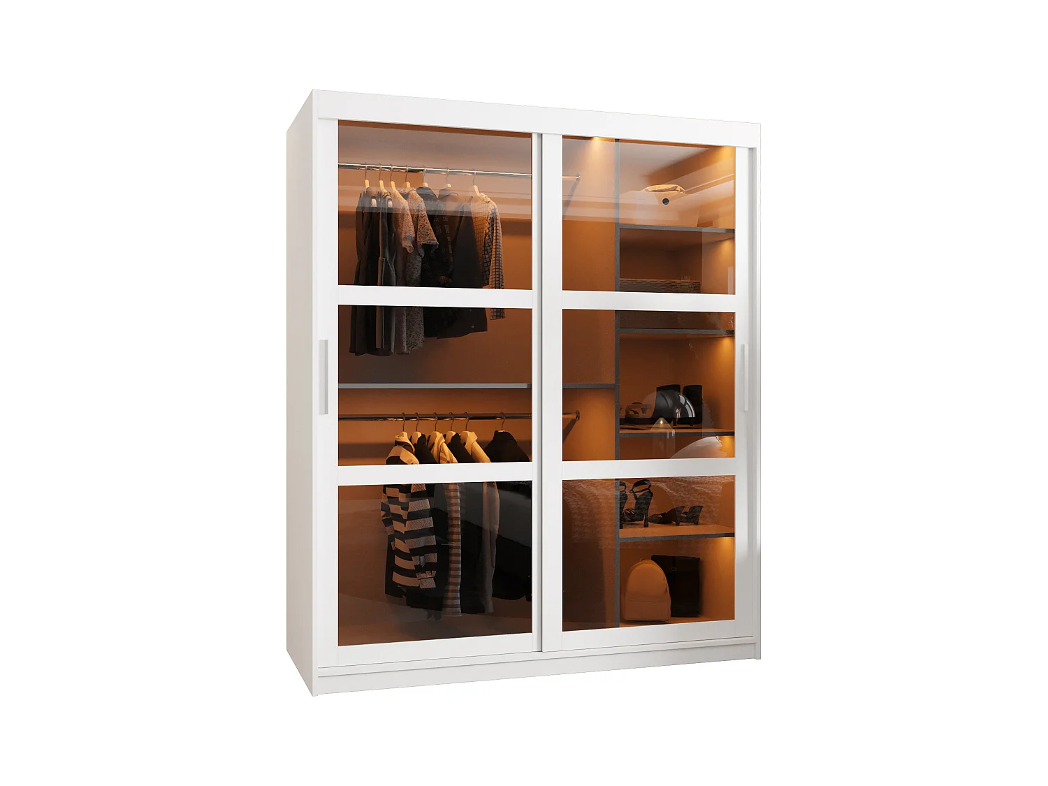 ARMOIRE DOME À PORTES COULISSANTES 200/150/62 2 Portes (blanc)
