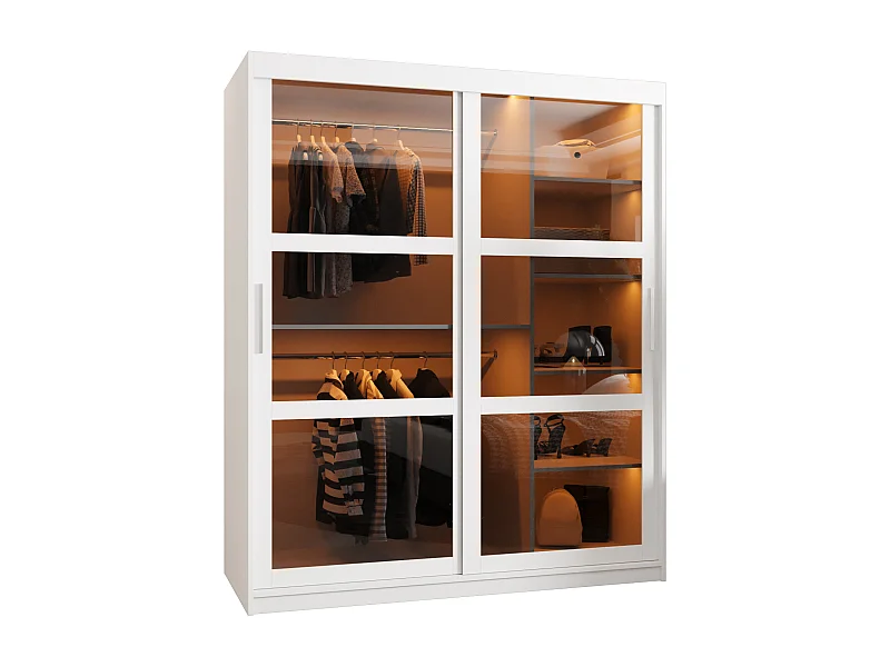 ARMOIRE DOME À PORTES COULISSANTES 200/150/62 2 Portes (blanc)