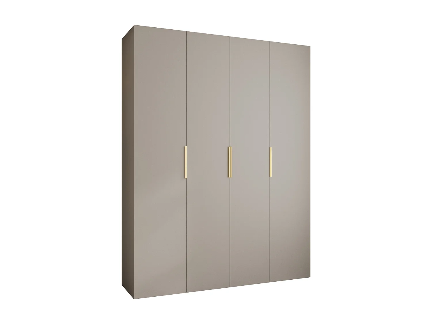 Armadio Como 4 a ante battenti 245,5/190/50 4 porte (cashmere/oro)