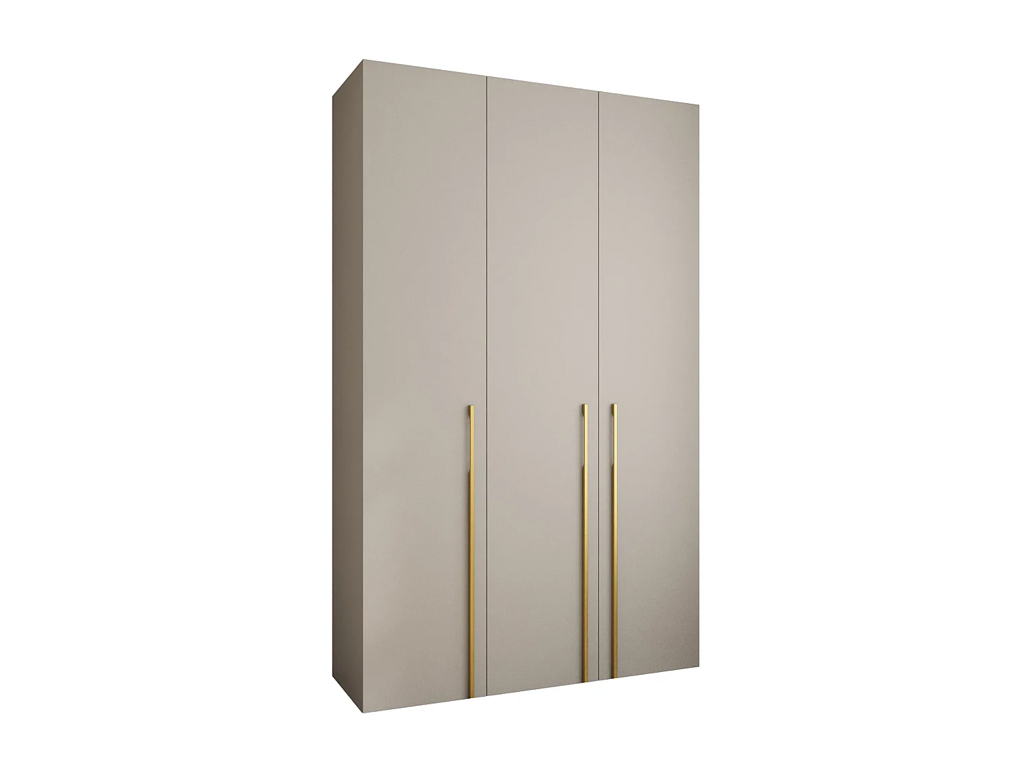 Armadio Como 3 a ante battenti 245,5/150/50 3 porte (cashmere/oro)